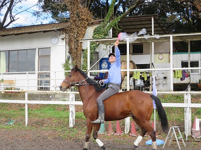 馬とシャボン玉やってみた