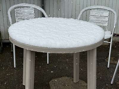 牧場　雪テーブル