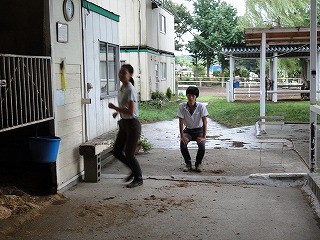 自分で走って乗馬経路を体験