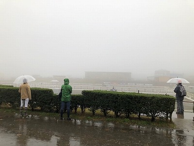 雨の競技会場