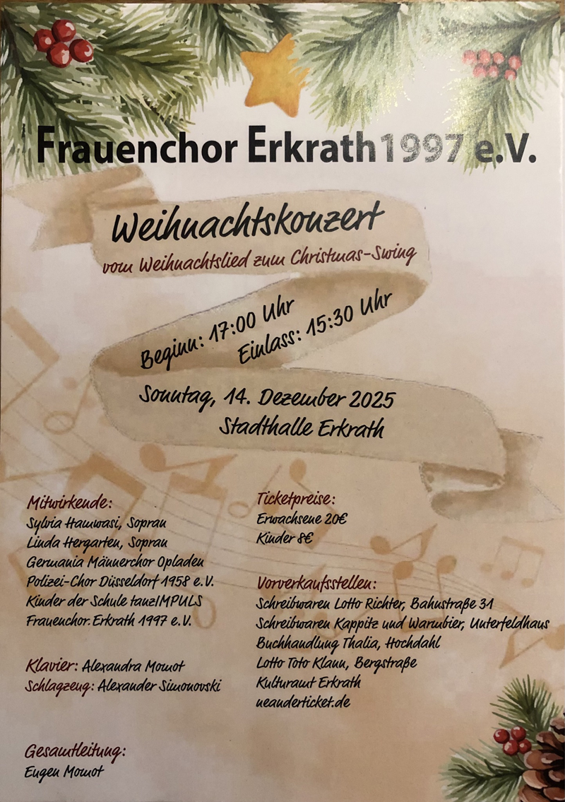 Plakat Weihnachtskonzert 2025