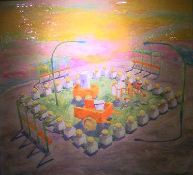 "Non Nominatum 1" - Óleo mezclado en resina sobre lienzo - 120 cm x 105 cm