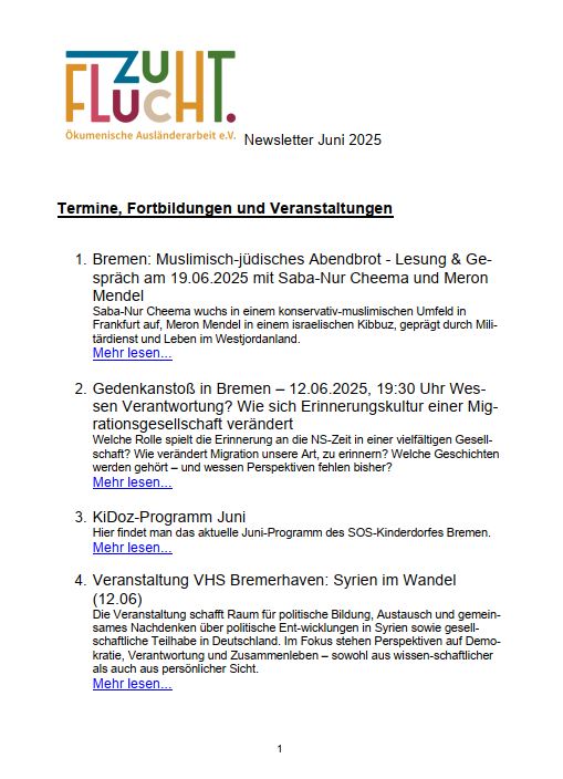 Juni Newsletter