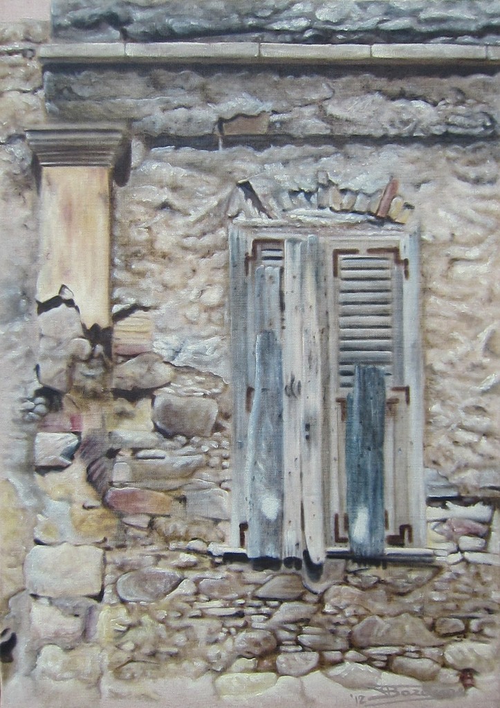 "Passage #12" (46x65)cm, Huile sur lin brut (2012) - Collection privée