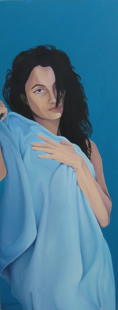 "Annunciation" (55x140)cm, Huile sur lin