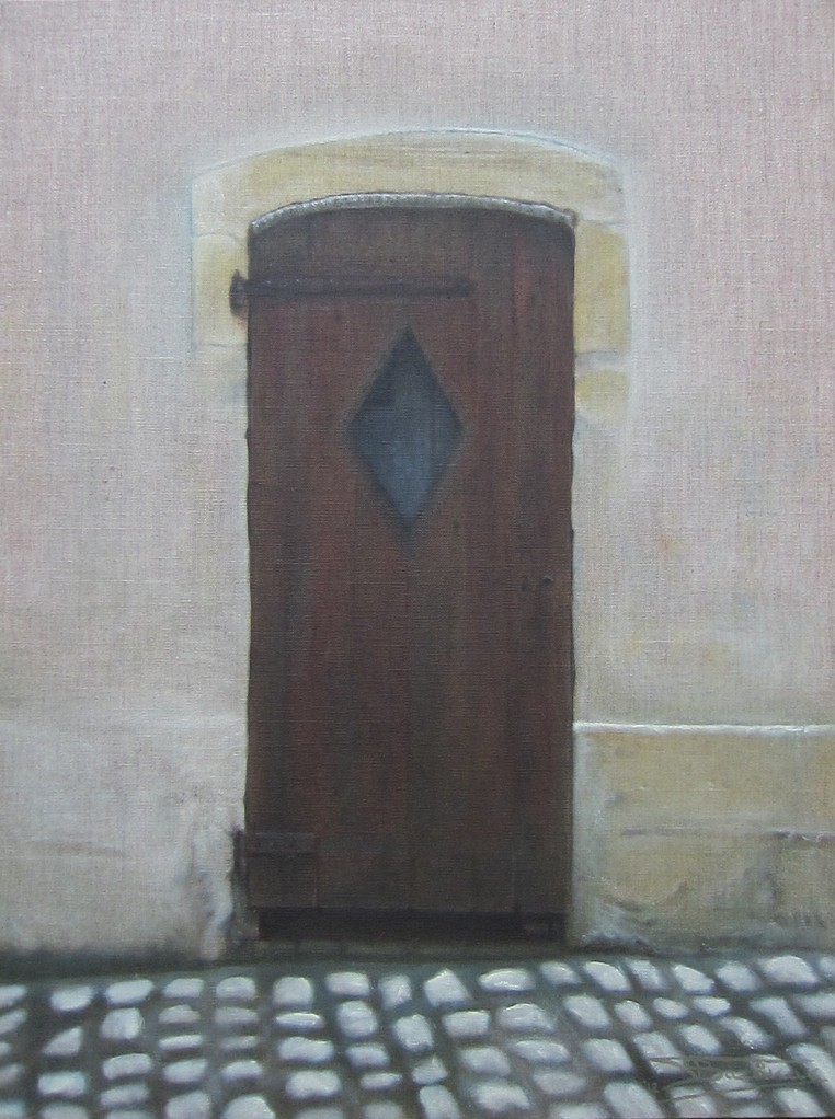 "Passage #6" (46x61)cm, Huile sur lin brut (2012)