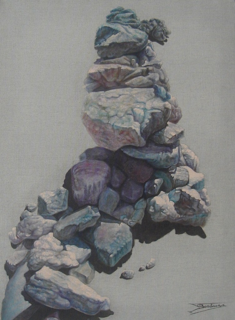  "Pierre Sèche #01" (60x81)cm, Huile sur lin brut (2010)