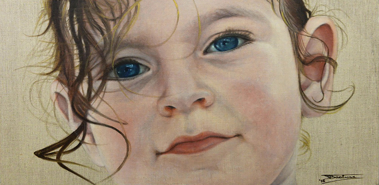 ''Maria A'' (80x40)cm, Huile sur lin brut, 2016 - Collection privée