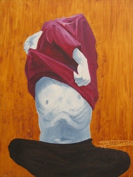 "Exposed" (40x50)cm, Huile sur lin (1995)