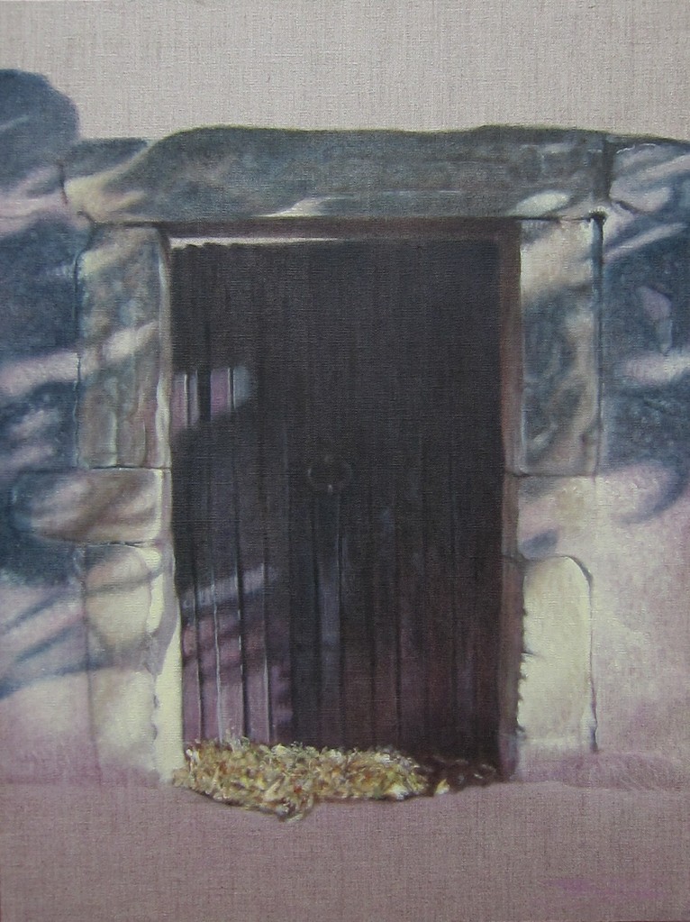 "Passage #4" (46x61)cm, Huile sur lin brut (2012)