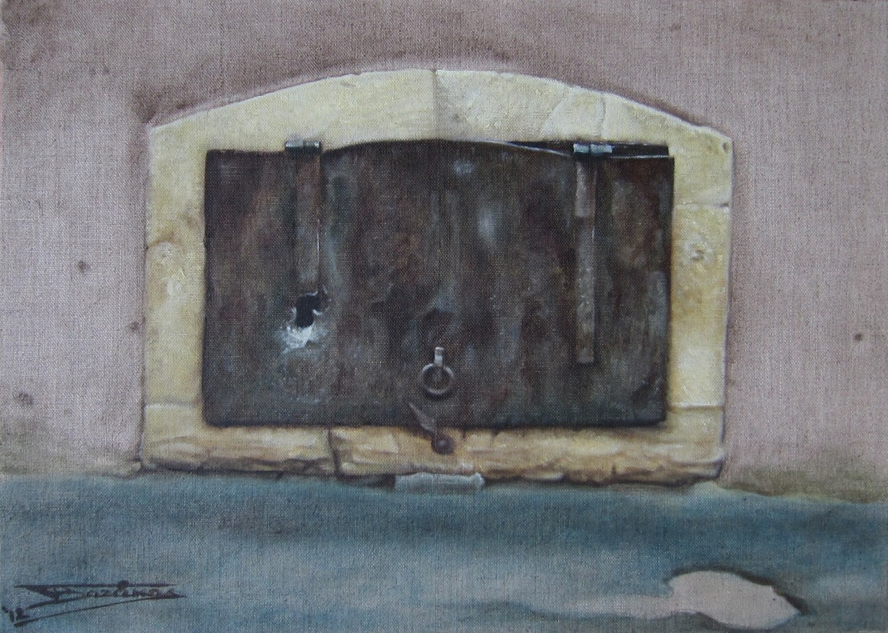 "Passage #3" (46x33)cm, Huile sur lin brut (2012) - Collection privée