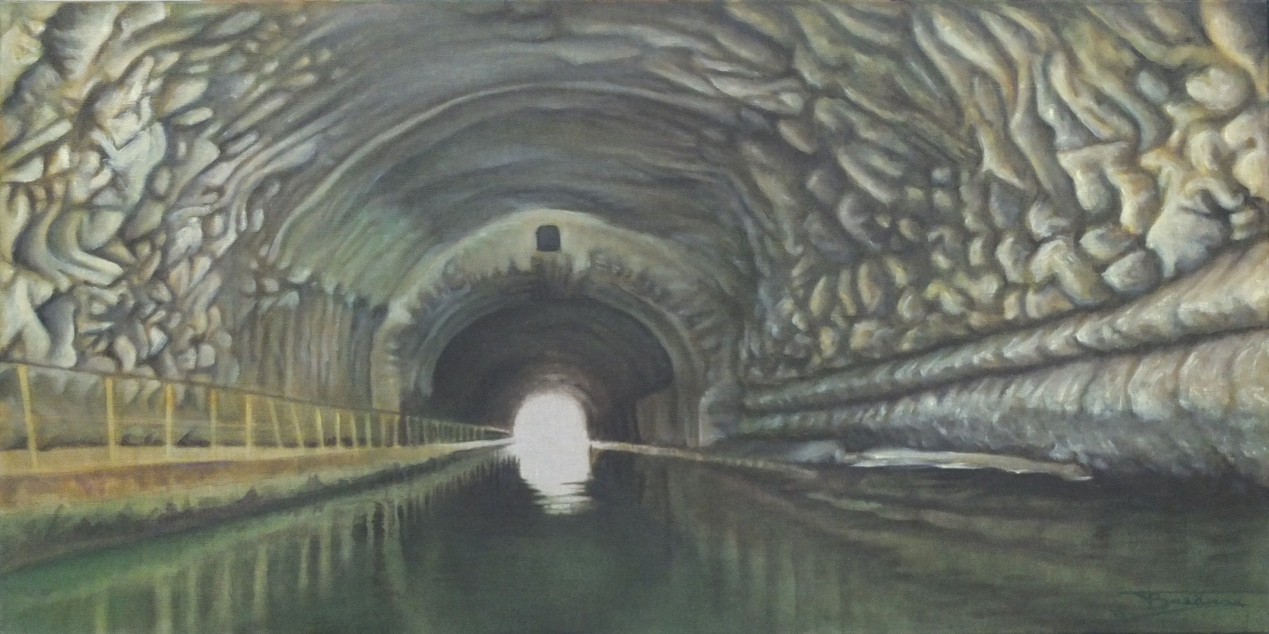 "Le Canal"  (120x60)cm, Huile sur lin, 2013