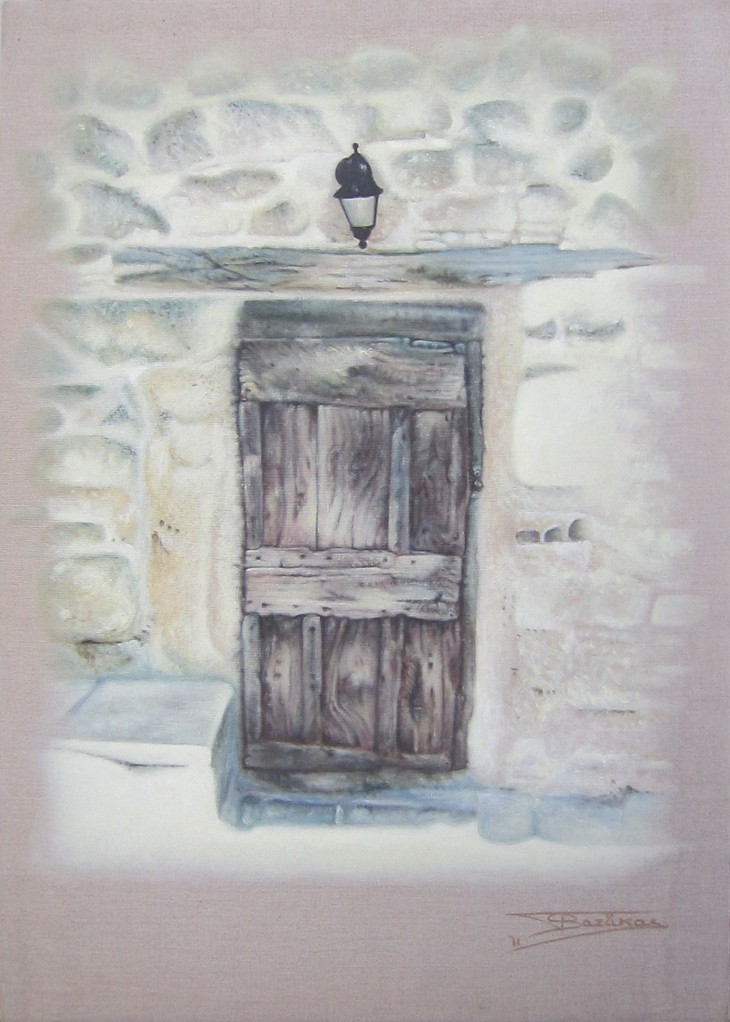 "The Yellow Door" (65x92)cm, Huile sur lin brut (2011)