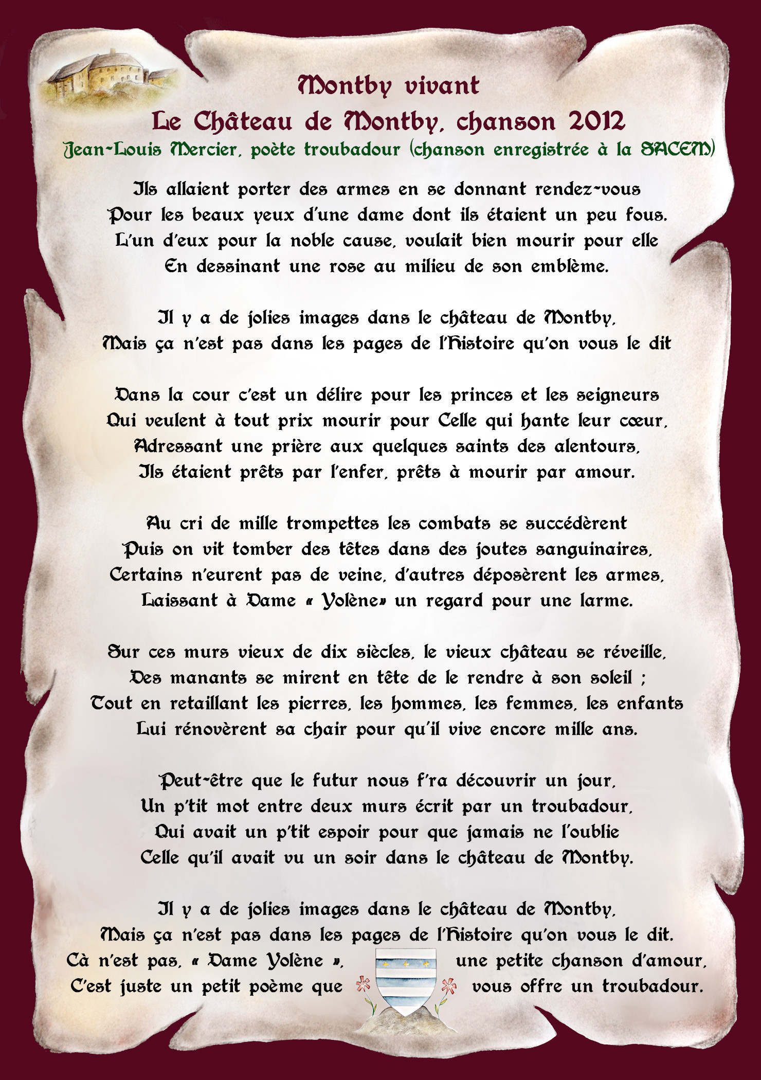 Chanson1 Le Chateau De Montby Juste une p'tite chanson (feat. chanson1 le chateau de montby