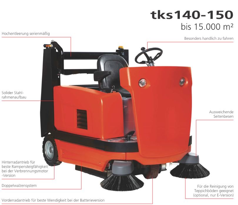 Tielbürger Akku Kehrsaugmaschine TKS 140-150