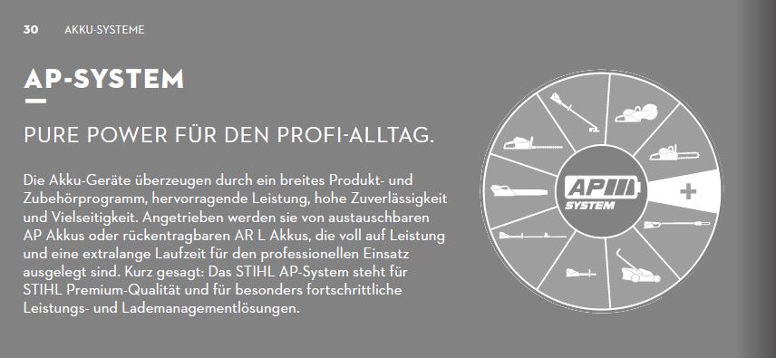 Stihl werbebild AP System