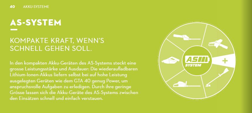 Stihl Werbebild AS Akku System