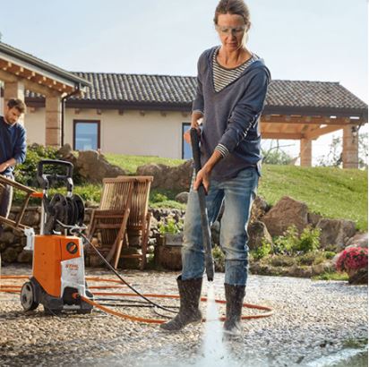 Stihl Hochdruckreiniger RE 130 Plus im Einsatz