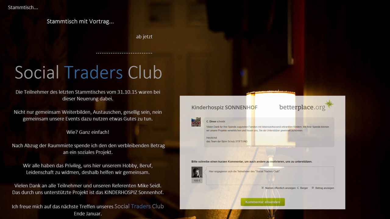 31.Oktober 2015 in Berlin Mike Seidl Social Traders Club