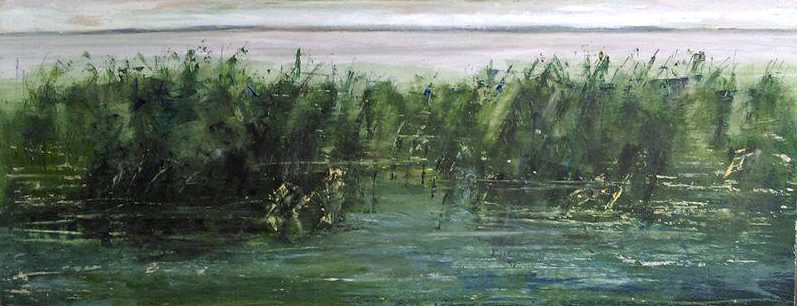"Schilfvariationen" (2), 2016, 23x55