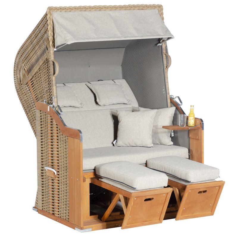 Strandkorb Rustikal 255 Plus PVC beige Stoff 1238