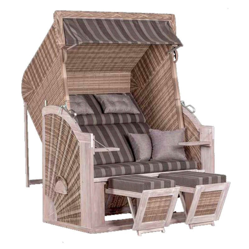 Strandkorb Classic XL Sun white kubu Dessin 402