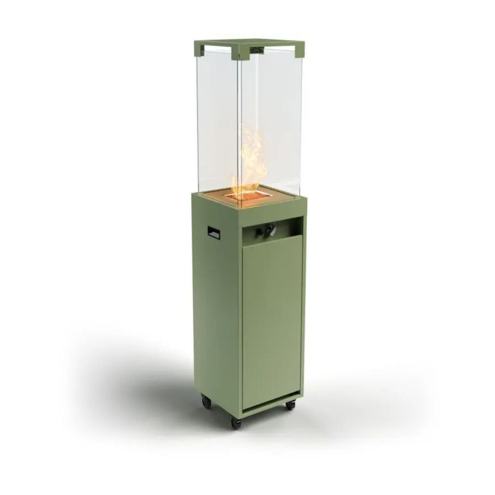 Gaskamin Faro von Planika Grün RAL6021 