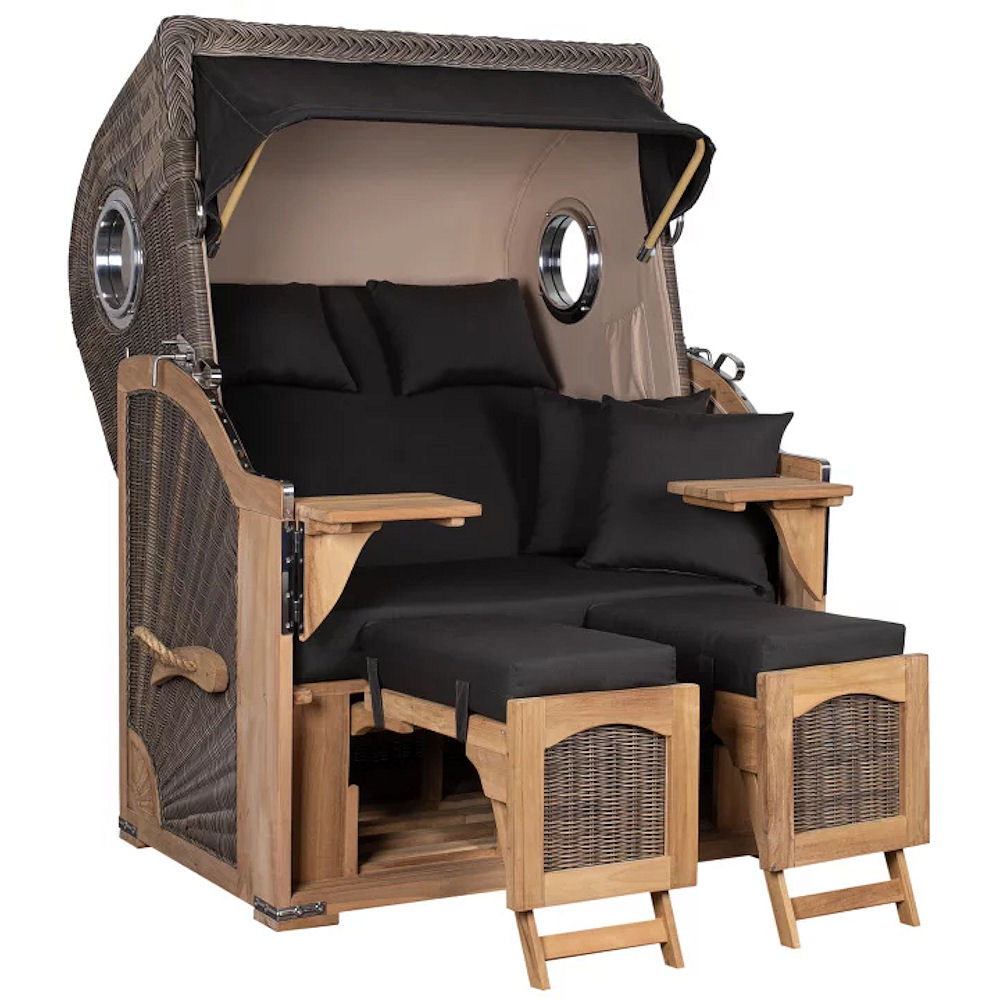 Düne Bullauge Teak PE grey Dessin 548