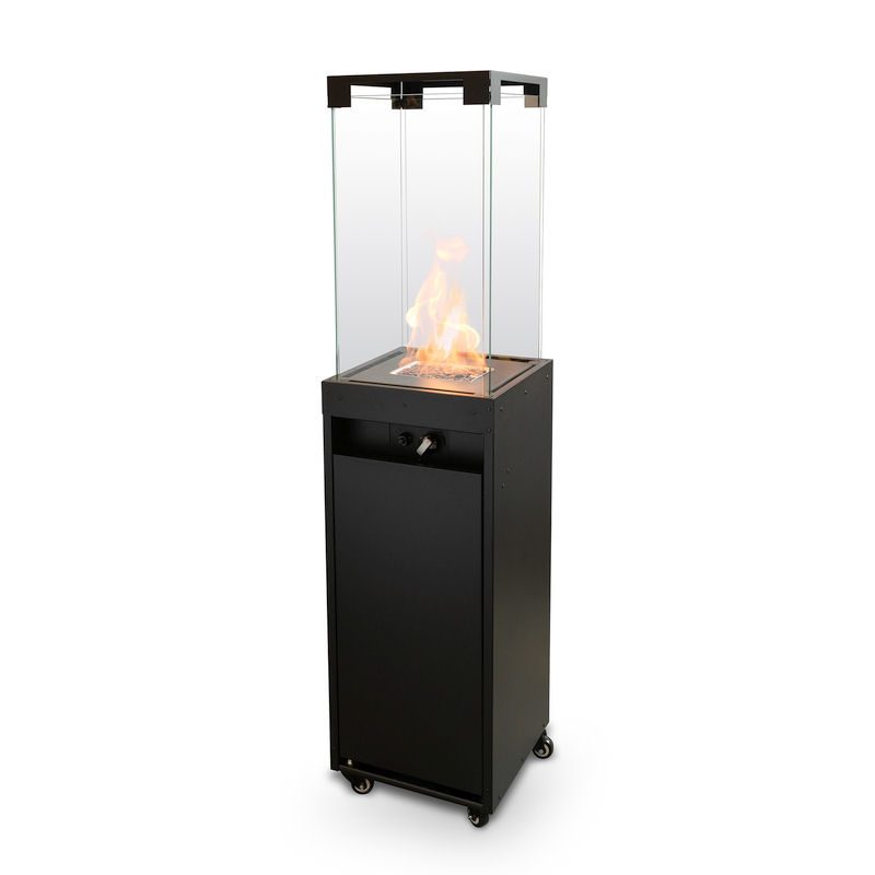 Gaskamin Faro von Planika Schwarz RAL9005