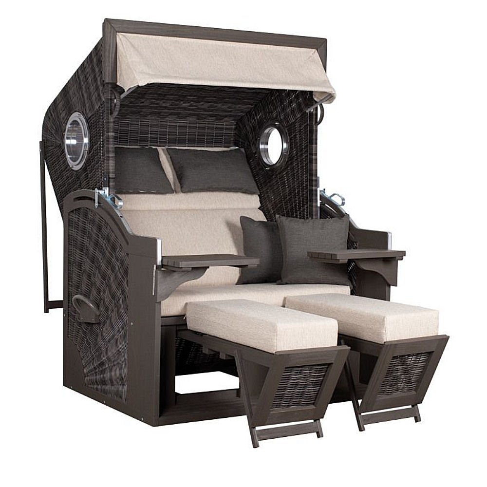 Strandkorb Pure Seaside XL stone grey Dessin 500 von deVries