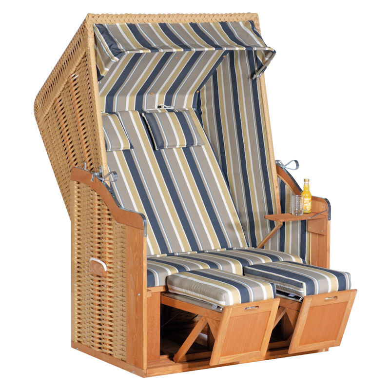 Strandkorb Rustikal 50 Plus Stoff  1236