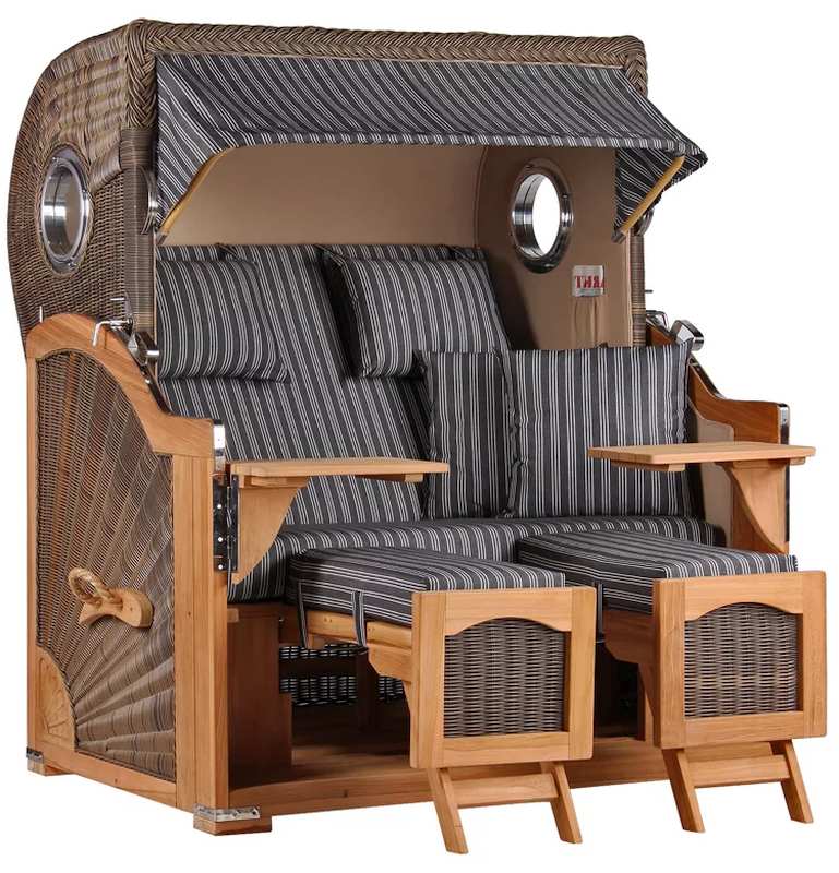 Düne Bullauge Teak PE grey Dessin 500