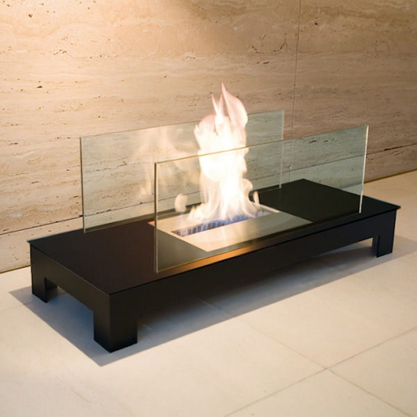 Floor Flame schwarz mit schwarzem Gehäuse 537c