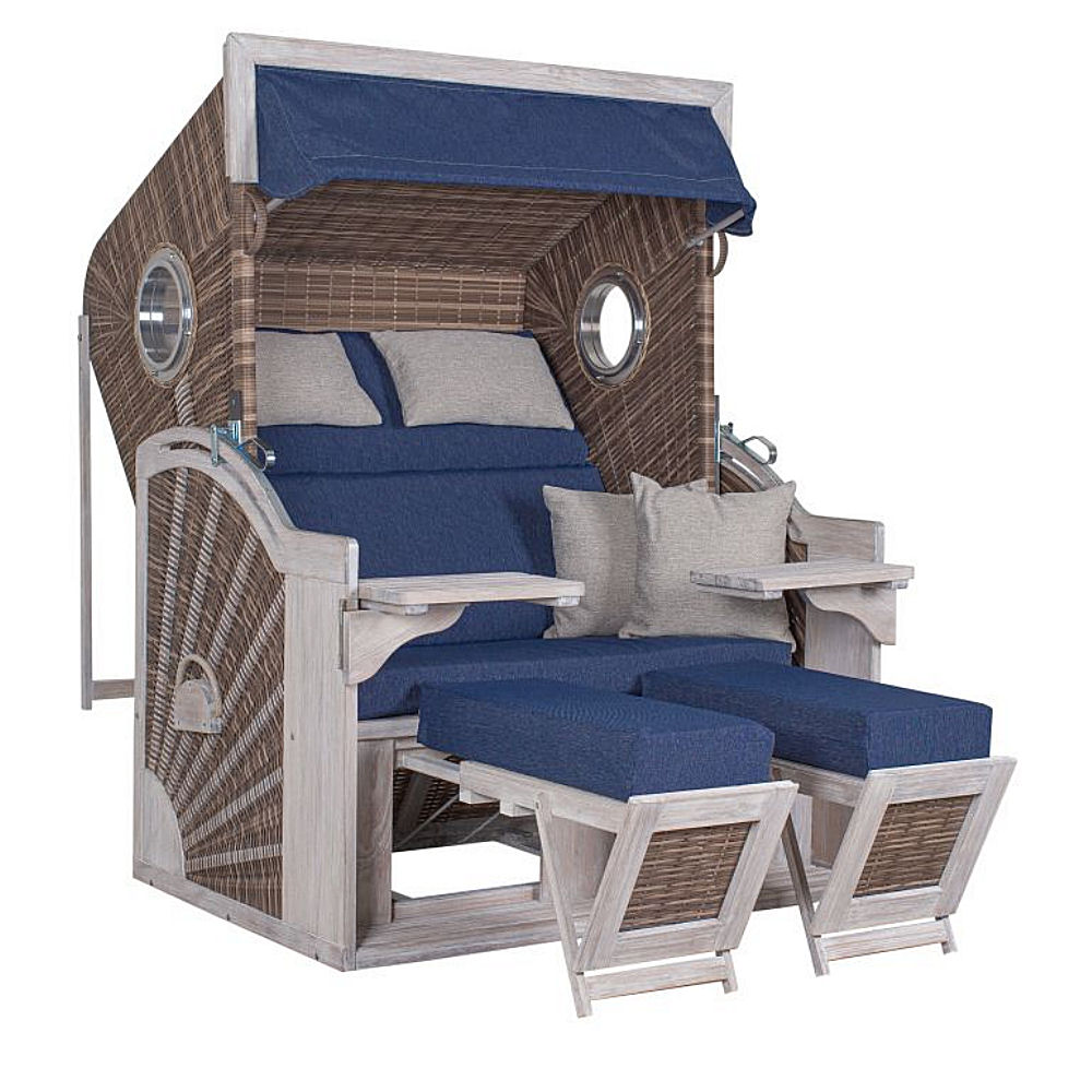 Strandkorb Pure Seaside XL white kubu Dessin 504 von deVries