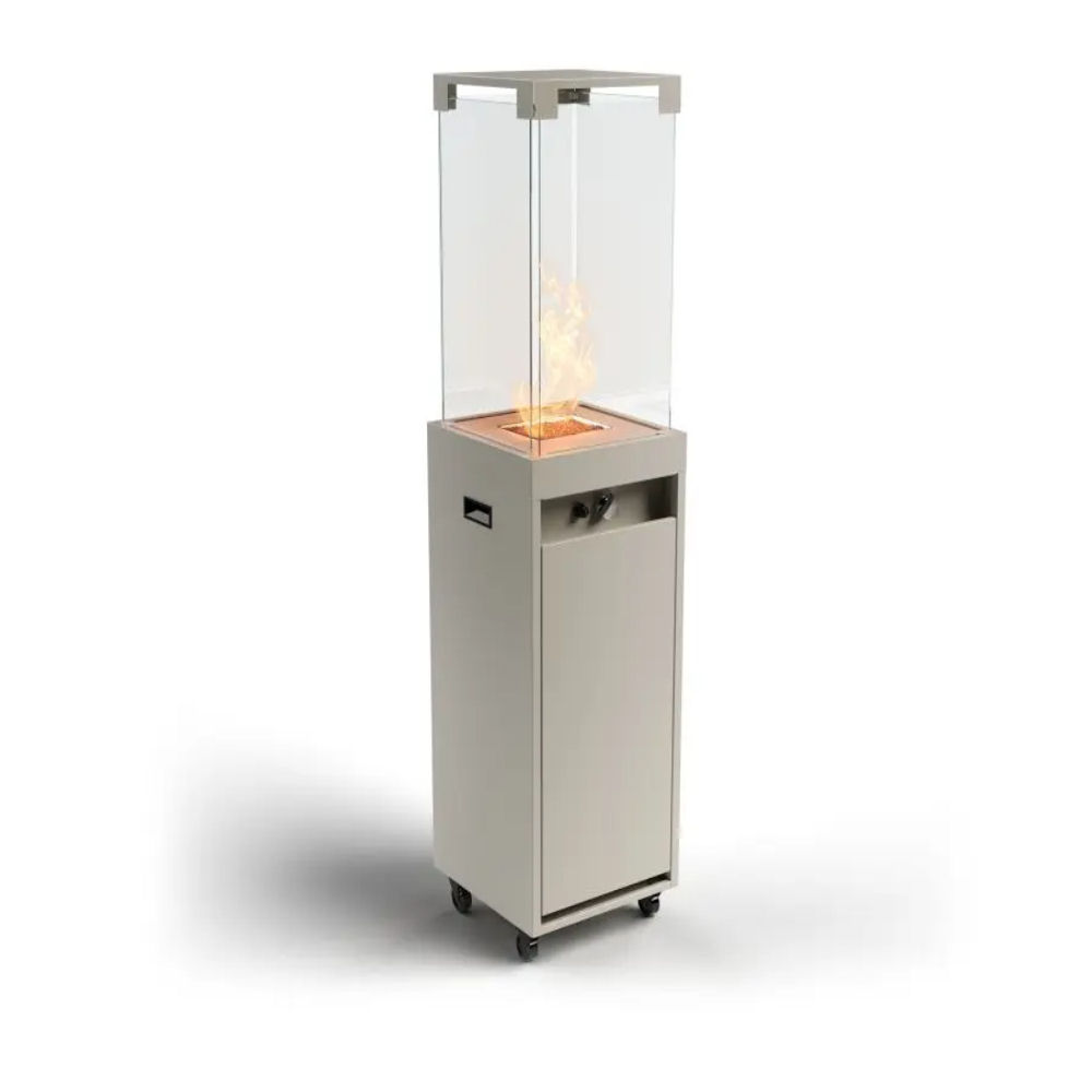 Gaskamin Faro von Planika Seidengrau RAL7044