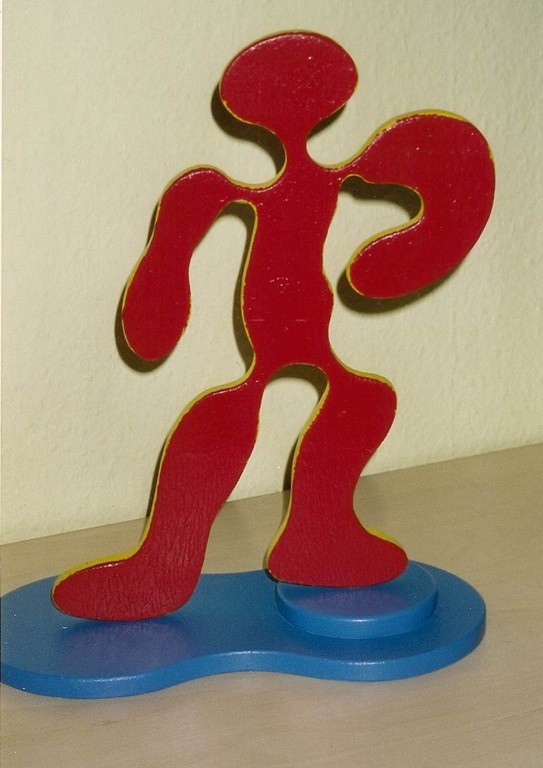 Körperalphabet-Figur " P "  Acryl - Holz