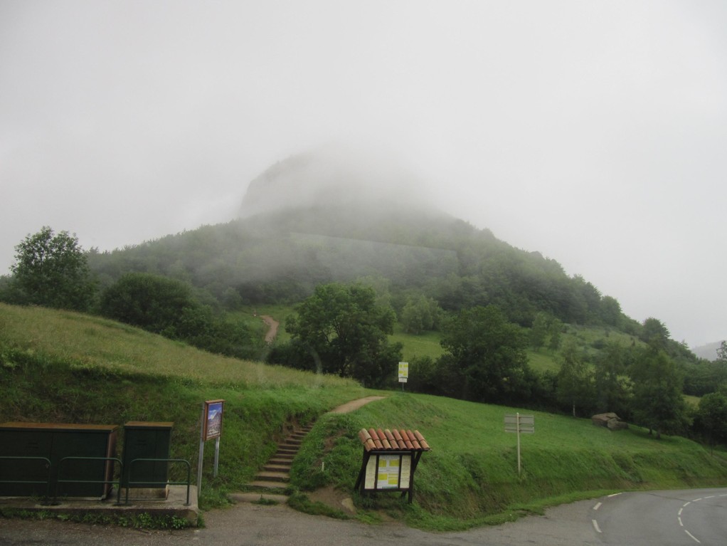 Montsegur : le château dans la brume