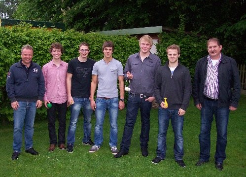 v.l.: Hans-Werner Siedhoff, Alexander Gerken, Daniel Kordes, Fabian Lammers, Nico Kemper, Lukas Kaup und Martin Dirks