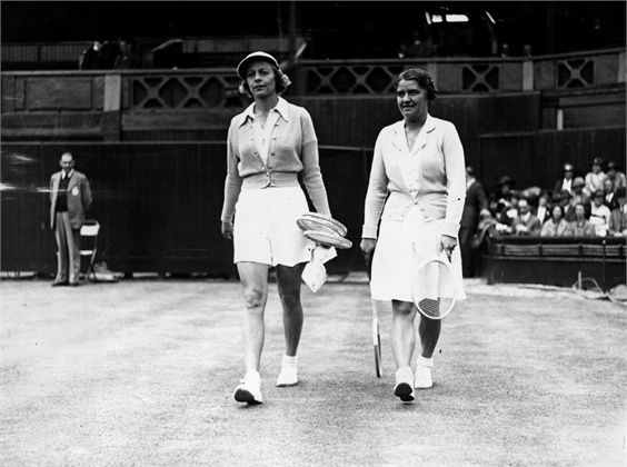 Alice Marble e Jed Jedzrejowska, 1937 Wimbledon