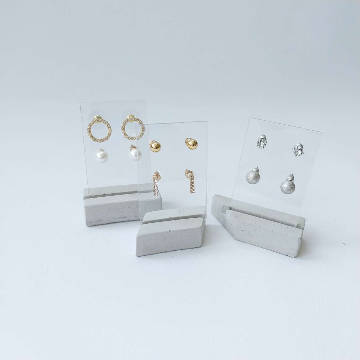 'Big Cathy' Concrete Earring Display, from £9.00