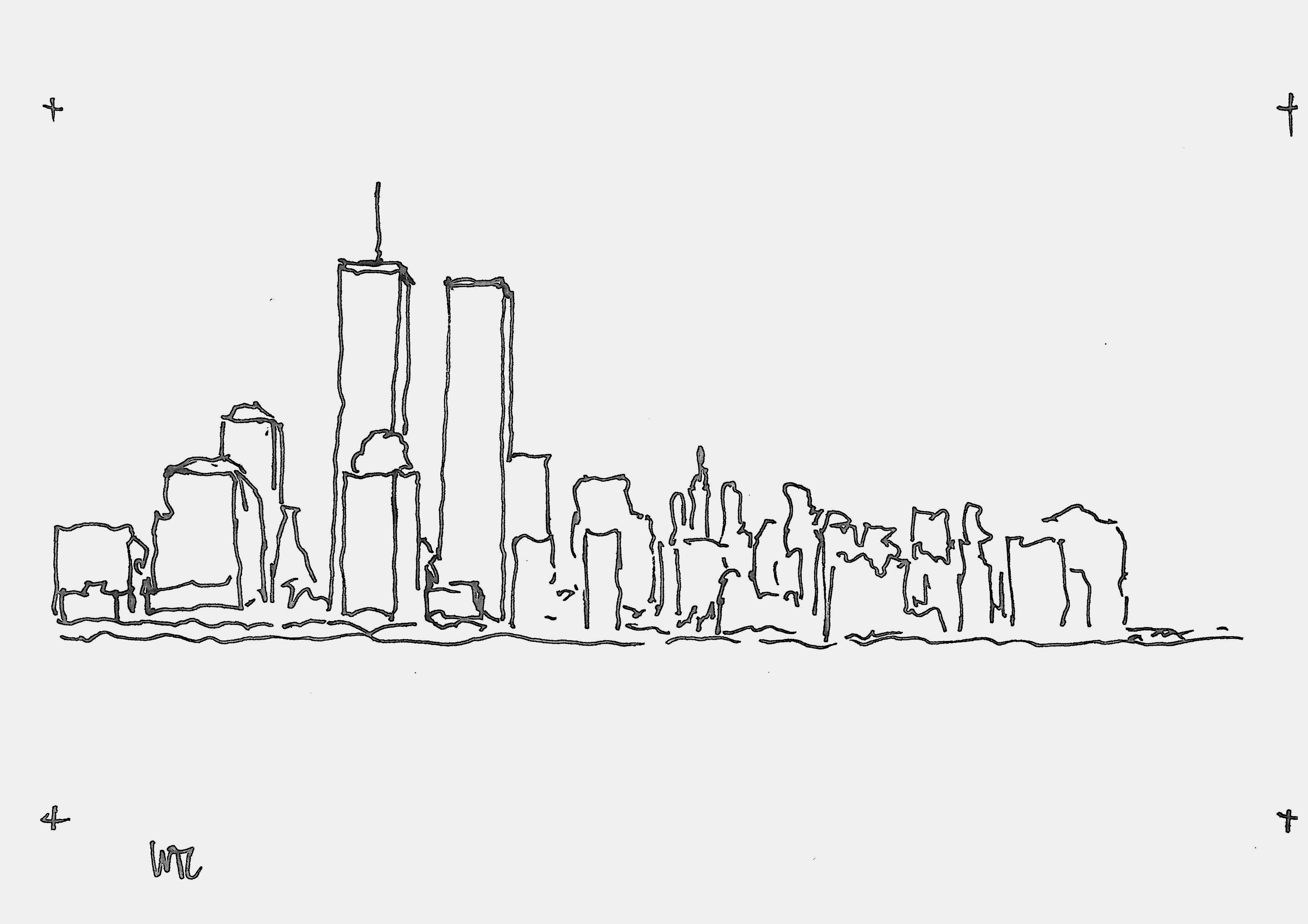 World Trade Centre, sketched by Heidi Mergl