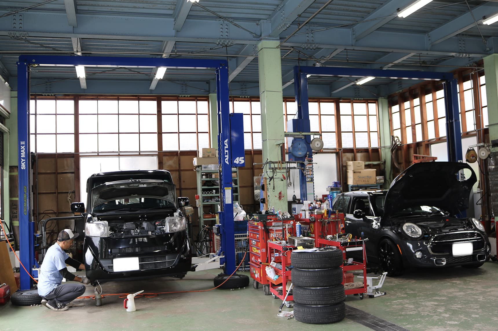 車検・整備 - 田口自動車 - 鳥取県倉吉市上灘町の中国陸運局長認証工場