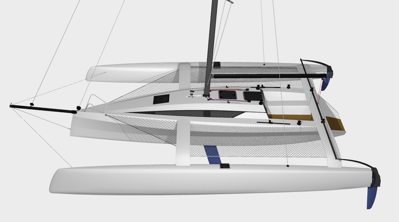 tr42 performance trimaran - grainger designs catamarans