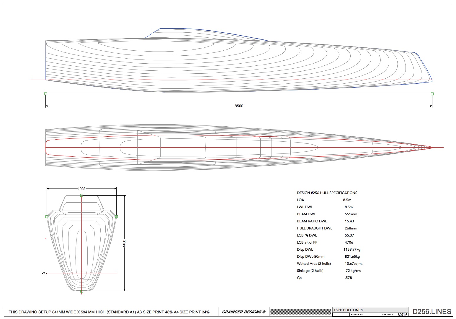 Optimising Hull Lines for Performance Catamarans and Trimaran Designs by Grainger Designs