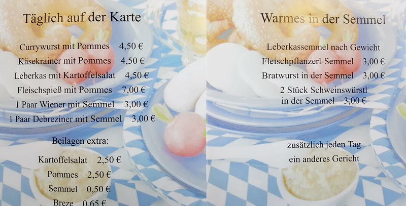 Speisekarte Pasinger Brotzeitbred'l 2020/21