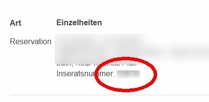 Airbnb-Inseratsnummer