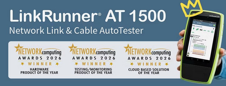 Testing/Monitoring Product of the Year - netAlly LinkRunner AT 1500