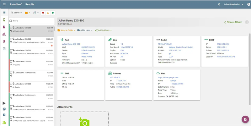 netAlly - LinkLive Enabled Features