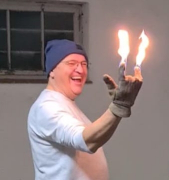 Gerhard M. hat offensichtlich Spaß