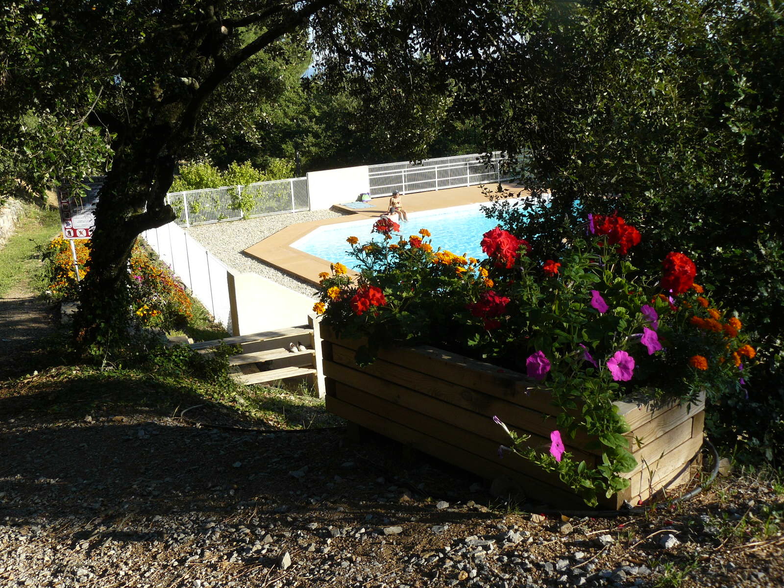 Piscine du camping à la ferme Ardèche